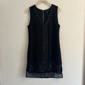Aryn K beaded sheath dress- Black -Size M